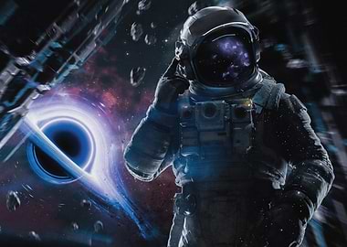 Astronaut near a black hole