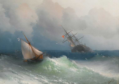 Ships in a Stormy Sea