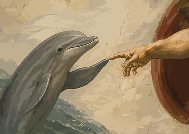 Dolphin and Hand of God