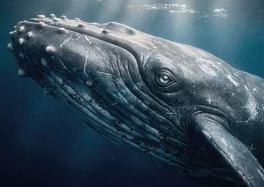 Close-up of a Humpback Whale's Eye