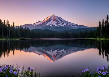 Mountain Reflection at Sunrise