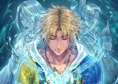 Final Fantasy X Characters in Water