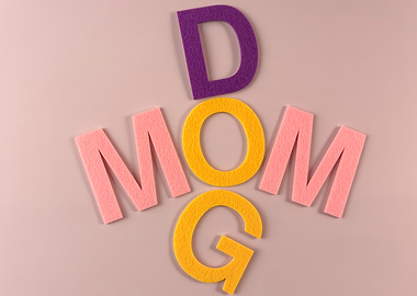 Dog Mom Text Art