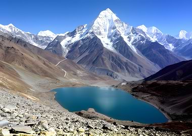 Majestic Mountain Lake Landscape
