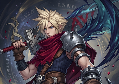 Final Fantasy VII Cloud Strife with Buster Sword