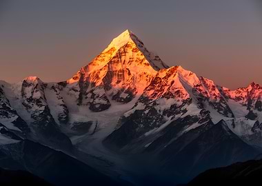 Majestic Mountain Peak at Sunrise