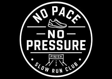 No Pace No Pressure Slow Run Club Logo