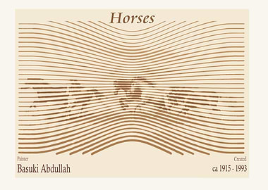 Horses by Basuki Abdullah