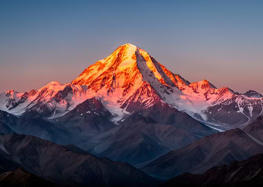 Majestic Mountain Peak at Sunrise
