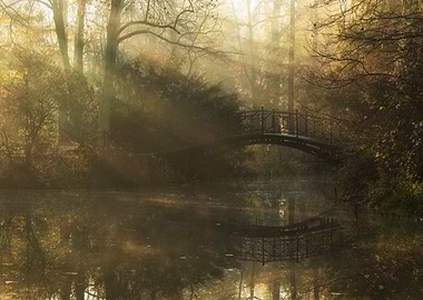 Bridge in the Autumn Mist — Pszczyna
