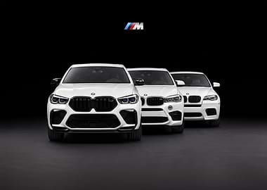 BMW X6M Generation Lineup Car Poster