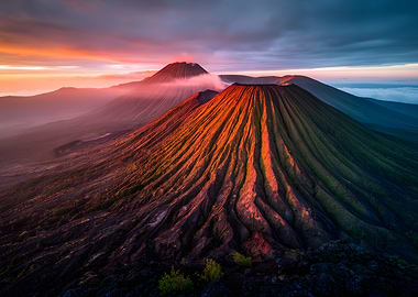 Volcanoes at Sunrise
