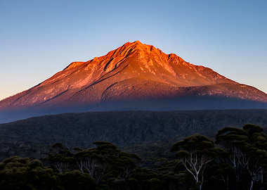 Mountain Peak at Sunrise