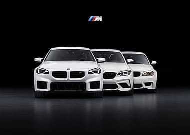 BMW M2 Generation Lineup Car Poster