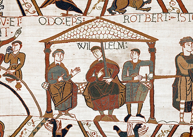 Bishop Odo, William, and Robert Bayeux Tapestry Scene 44