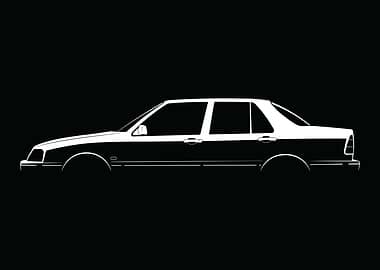 9000 Sedan Silhouette