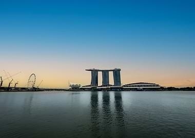 Singapore Marina Bay Sands at Dusk