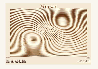 Wavy Abstract Horses