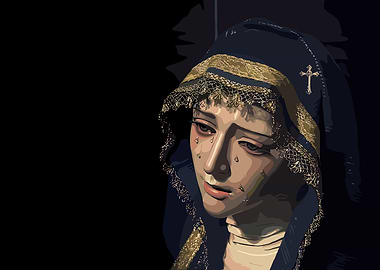 Weeping Virgin Mary Statue