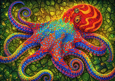 Psychedelic Reef Octopus