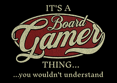 Retro Board Game Room Wall Art; It's a Board Gamer Thing