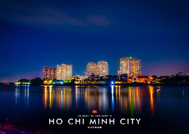 Ho Chi Minh City Skyline at Night