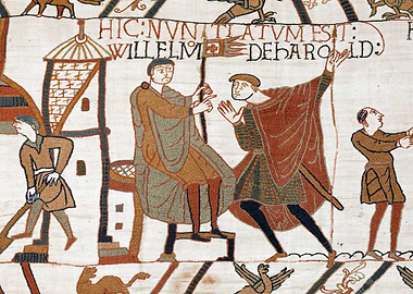 Here William was Told About Harold Bayeux Tapestry Scene 46