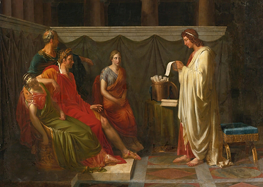 Ancient Roman Scene with Scholars