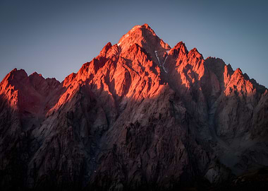 Mountain Peak at Sunrise