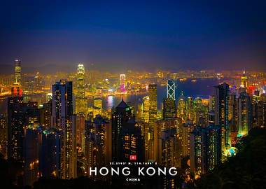 Hong Kong Skyline at Night