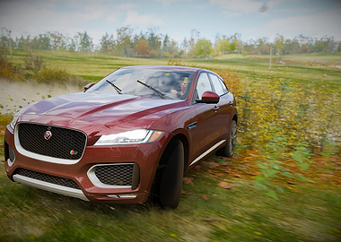 Jaguar F-Pace driving off-road