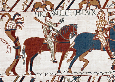 William Speaks to his Knights at the Battle of Hastings Bayeux Tapestry Scene 51