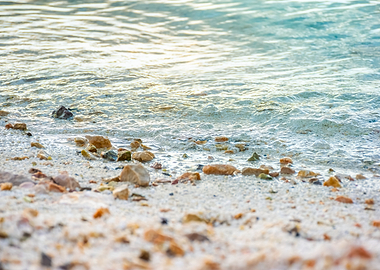 Gentle Waves on a Pebble Beach