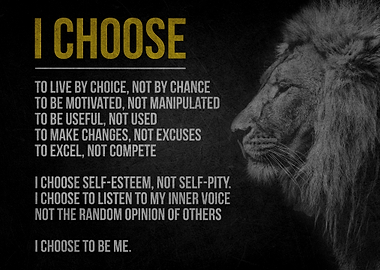 Lion and Inspirational Quote