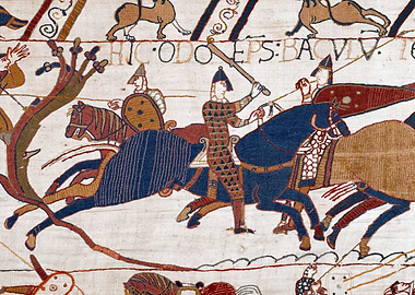 Bishop Odo Rallies the Troops Bayeux Tapestry Scene 54