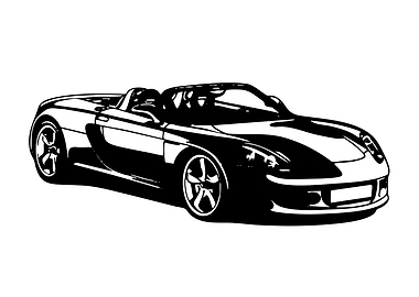 Black Convertible Sports Car