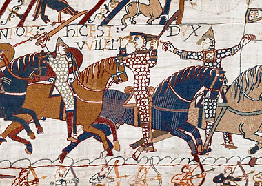 William the Conqueror at the Battle of Hastings Bayeux Tapestry Scene 55