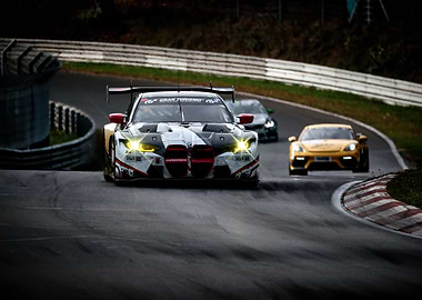 Race Cars on a Track