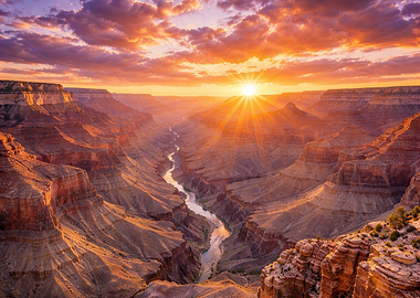 Grand Canyon Sunrise Over Colorado River