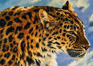 Leopard Portrait Painting