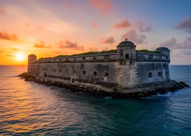 Fortress at Sunset