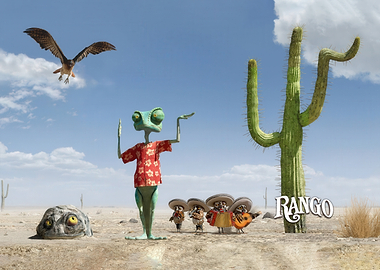 Rango Movie Poster Desert Scene