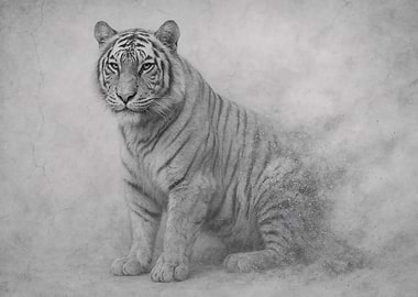 Tiger Dissolving into Dust