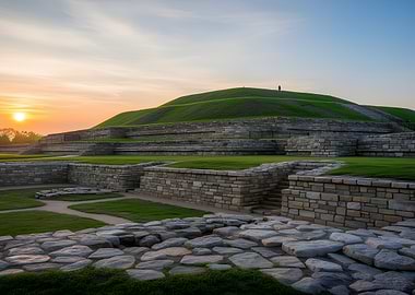 Ancient Earthworks at Sunrise