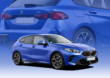 Blue BMW 1 Series Hatchback