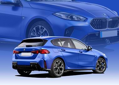 Blue BMW 1 series