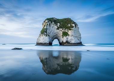 Natural Arch Rock Formation Reflection