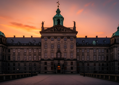 Grand Building at Sunset