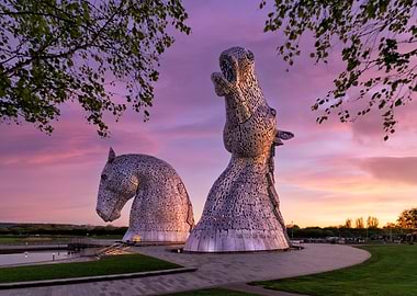 The Kelpies at Sunset
