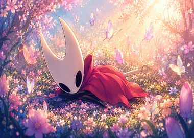 Hornet in a field of flowers